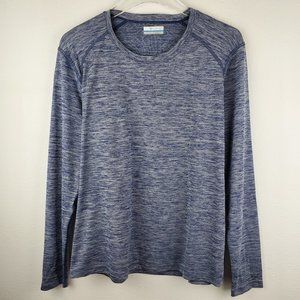 Columbia long sleeve top shirt base layer blue women's L navy athleisure